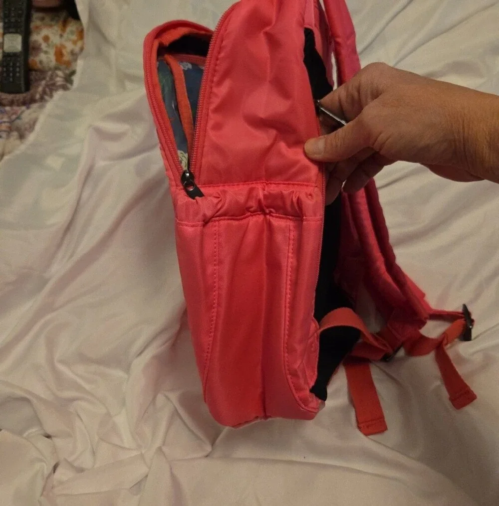 lug Pink Quilted Backpack with Front Zip Pockets Hopper